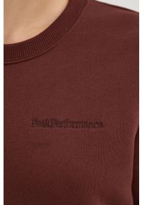 Peak Performance bluza damska kolor brązowy gładka. Kolor: brązowy. Wzór: gładki #5