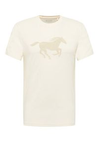 Mustang T-Shirt Austin 1016483 Beżowy Regular Fit. Kolor: beżowy. Materiał: bawełna #5