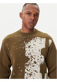 G-Star RAW - G-Star Raw Sweter Sprayed 89 D27772-D488 Zielony Relaxed Fit. Kolor: zielony. Materiał: bawełna #4