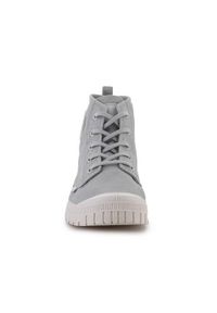 Buty do chodzenia unisex Palladium Pampa SP20 HI. Wysokość cholewki: za kostkę. Zapięcie: sznurówki. Kolor: szary. Materiał: syntetyk, tkanina, materiał. Szerokość cholewki: normalna. Sport: turystyka piesza