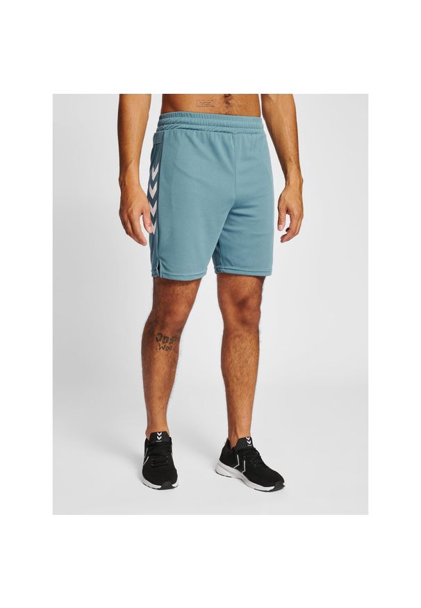 Krótka Hummel TE Topaz. Kolor: wielokolorowy, niebieski, turkusowy, zielony. Materiał: dzianina. Długość: krótkie. Sport: fitness