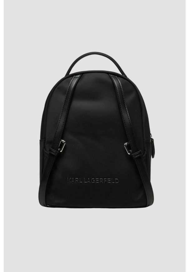 Karl Lagerfeld - KARL LAGERFELD Czarny damski plecak Ikon Nylon Sm. Kolor: czarny. Materiał: nylon