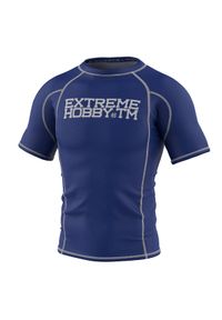 Rashguard fitness męski z krótkim rękawem EXTREME HOBBY TRACE kompresyjny. Kolor: niebieski. Materiał: elastan, poliester. Długość rękawa: krótki rękaw. Długość: krótkie. Sport: fitness #1