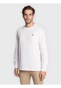 Polo Ralph Lauren Longsleeve 710671467004 Biały Classic Fit. Typ kołnierza: polo. Kolor: biały. Materiał: bawełna. Długość rękawa: długi rękaw