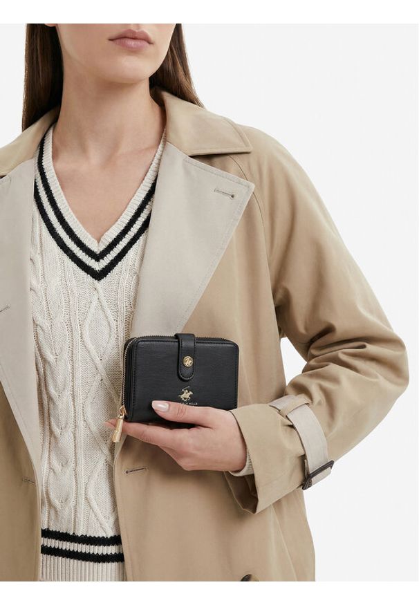 Beverly Hills Polo Club Portfel CEO-BHPC-W1-004-SS26 Czarny. Kolor: czarny. Materiał: materiał