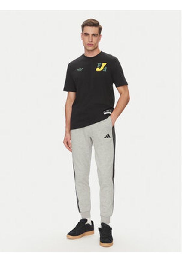 Adidas - adidas T-Shirt Jamaica VRCT JE5331 Czarny Regular Fit. Kolor: czarny. Materiał: bawełna