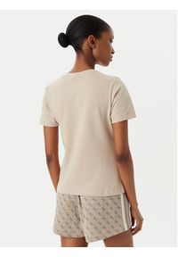 Guess T-Shirt V6RI20 J1314 Beżowy Regular Fit. Kolor: beżowy. Materiał: bawełna #3
