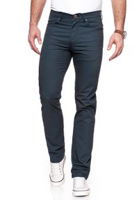 Wrangler - WRANGLER SPODNIE MĘSKIE ARIZONA STRETCH NAVY W12OAN114. Materiał: materiał #1