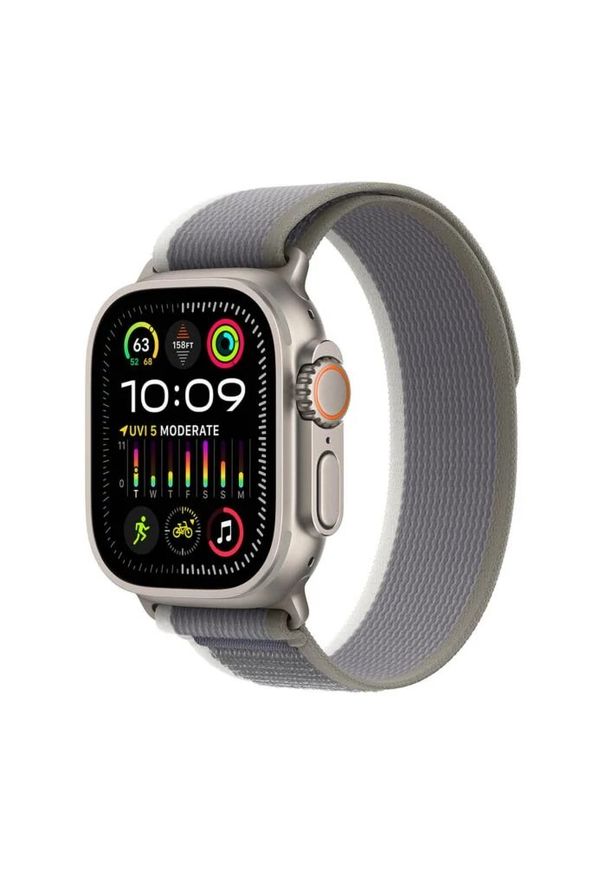 APPLE - Smartwatch Apple Watch Ultra 2 GPS + Cellular 49mm Titanium Case Trail Loop S/M Szary (MRF33). Rodzaj zegarka: smartwatch. Kolor: szary