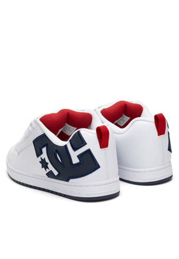 DC Shoes Sneakersy COURT GRAFFIK DC01661111 Biały. Kolor: biały. Materiał: skóra