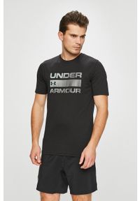 Under Armour t-shirt męski kolor czarny. Kolor: czarny. Materiał: dzianina. Wzór: nadruk