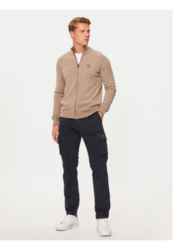 Aeronautica Militare Spodnie materiałowe 242PA1329CT3170 Granatowy Slim Fit. Kolor: niebieski. Materiał: bawełna