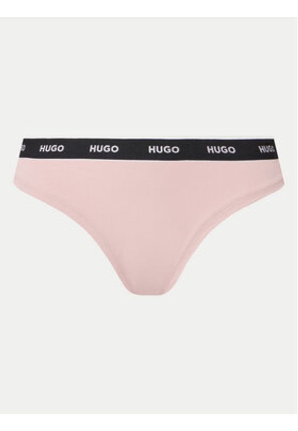 Hugo - HUGO Komplet stringów 50480150 Kolorowy. Materiał: bawełna. Wzór: kolorowy