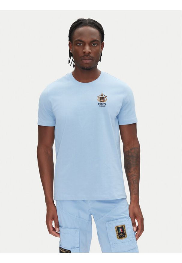 Aeronautica Militare T-Shirt 251TS2391J592 Błękitny Regular Fit. Kolor: niebieski. Materiał: bawełna