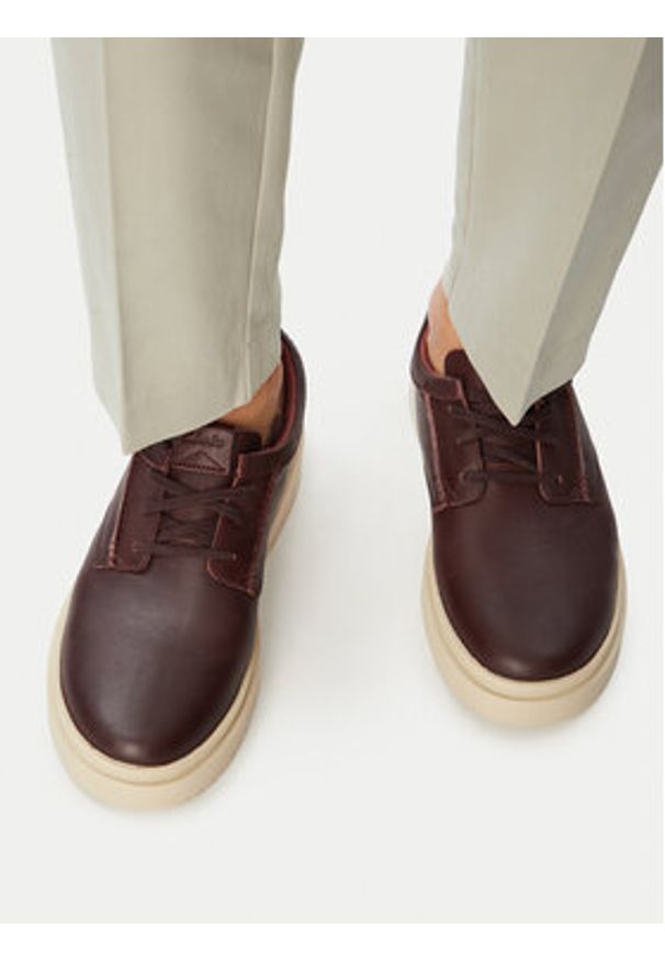 Clarks Półbuty Polden Lace 26184960 Brązowy. Kolor: brązowy. Materiał: skóra