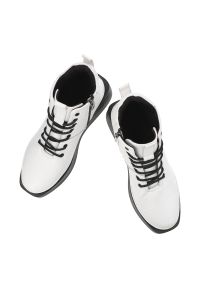 Białe Botki Artiker Stylowe Obuwie Damskie. Kolor: biały. Materiał: materiał. Styl: elegancki #6