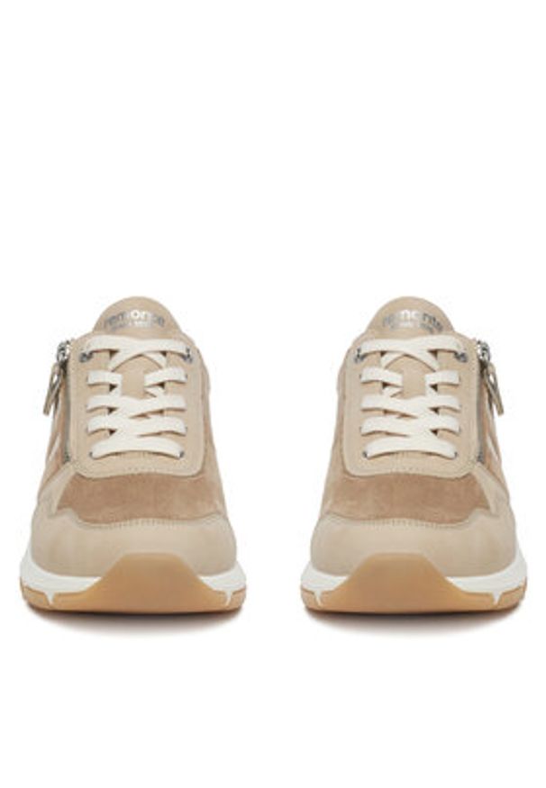 Remonte Sneakersy D1S04-60 Beżowy. Kolor: beżowy. Materiał: syntetyk, materiał