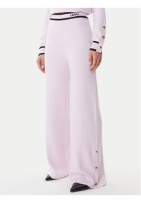 Liu Jo Sport Spodnie dzianinowe TF5252 MS59L Różowy Relaxed Fit. Kolor: różowy. Materiał: syntetyk. Styl: sportowy