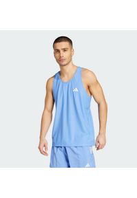 Adidas - Koszulka Own The Run Tank. Kolor: niebieski. Materiał: materiał. Sport: bieganie #1