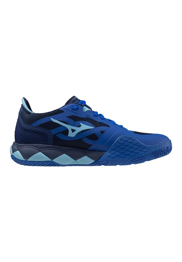 Trenerzy Mizuno Wave Enforce Tour AC. Kolor: wielokolorowy, biały, niebieski. Model: Mizuno Wave