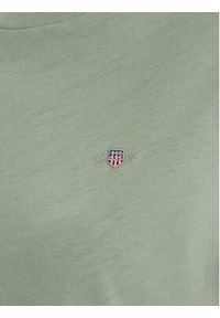 GANT - Gant T-Shirt Shield 4200200 Zielony Regular Fit. Kolor: zielony. Materiał: bawełna #4
