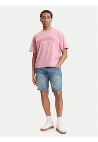 Guess Jeans T-Shirt M6GIB6 K8FQ4 Różowy Regular Fit. Kolor: różowy. Materiał: bawełna #2
