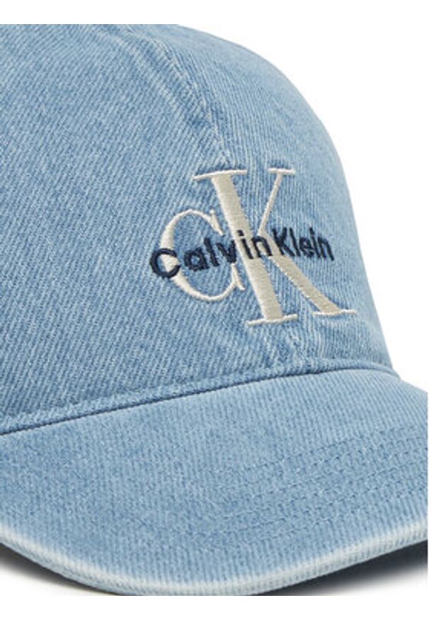 Calvin Klein Jeans Czapka z daszkiem LV04G5007G Niebieski. Kolor: niebieski. Materiał: bawełna, materiał