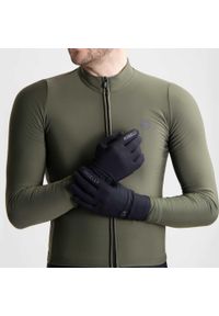 ROGELLI - Zimowe rękawiczki sportowe męskie Rogelli Essential Thermal z membraną. Kolor: czarny. Materiał: skóra. Sezon: zima