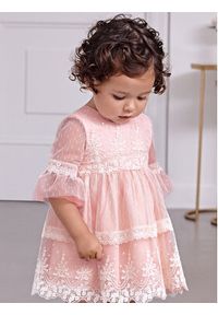 Abel & Lula Sukienka elegancka 5014 Różowy Regular Fit. Kolor: różowy. Materiał: syntetyk. Styl: elegancki #3