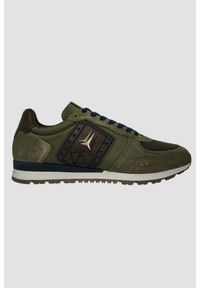 Aeronautica Militare - AERONAUTICA MILITARE Zielone sneakersy męskie Frecce Tricolori, Rozmiar 43. Okazja: na co dzień. Kolor: zielony. Materiał: zamsz, tkanina. Wzór: haft