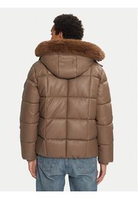 Guess Kurtka z imitacji skóry M4BL33 WGJB0 Brązowy Regular Fit. Kolor: brązowy. Materiał: syntetyk #4