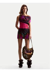 Desigual Sukienka letnia Beattl Lacroix 26SWVW59 Kolorowy Regular Fit. Materiał: wiskoza. Wzór: kolorowy. Sezon: lato #2
