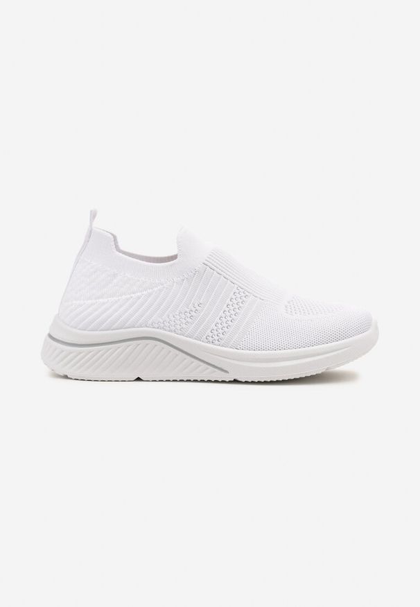Renee - Białe Siateczkowe Buty Sportowe Sneakersy o Wsuwanym Fasonie Niltewi. Okazja: na co dzień, na spotkanie biznesowe, do pracy. Kolor: biały. Materiał: jeans