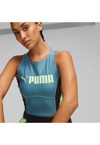 Tank Top Sportowy Damski Puma Fit Eversculpt. Kolor: zielony, niebieski, wielokolorowy. Styl: sportowy