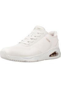skechers - Kapcie SKECHERS TRES AIR UNO Beżowy. Kolor: beżowy. Materiał: syntetyk, tkanina