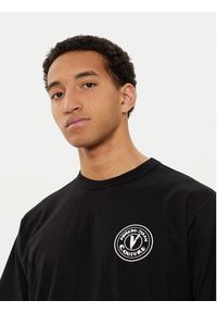 Versace Jeans Couture T-Shirt 78GAHE07 Czarny Regular Fit. Kolor: czarny. Materiał: bawełna