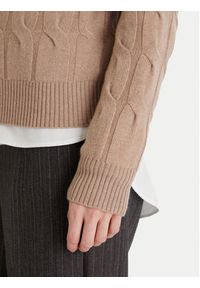 TOMMY HILFIGER - Tommy Hilfiger Kardigan WW0WW47463 Beżowy Regular Fit. Kolor: beżowy. Materiał: wełna #8