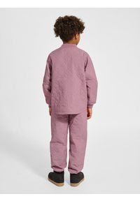 Dziecięcy dres Hummel hmlsobi thermoset. Okazja: na uczelnię. Kolor: fioletowy. Materiał: dresówka