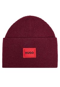 Hugo Czapka Xaff 50496011 Bordowy. Kolor: czerwony. Materiał: wełna #1