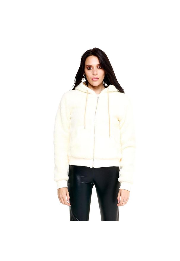 LEONE 1947 APPAREL - Damski zimowy szykowny boks Sherpa Leone. Kolor: biały. Materiał: tkanina. Sezon: zima. Sport: turystyka piesza