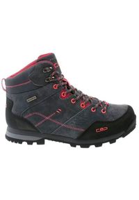 Buty trekkingowe damskie CMP Alcor Mid WP. Wysokość cholewki: za kostkę. Zapięcie: sznurówki. Kolor: szary. Materiał: guma, syntetyk, materiał. Szerokość cholewki: normalna. Styl: sportowy