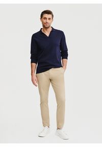Pako Lorente - PAKO LORENTE – Męski sweter z kołnierzykiem polo. Okazja: na co dzień. Typ kołnierza: polo. Materiał: wiskoza, poliamid. Sezon: wiosna. Styl: casual #10