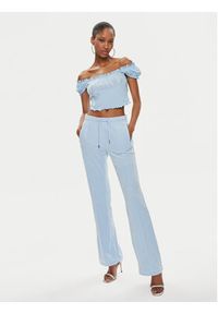 Juicy Couture Bluzka Brodie JCWCT23309 Błękitny Regular Fit. Kolor: niebieski. Materiał: bawełna #3