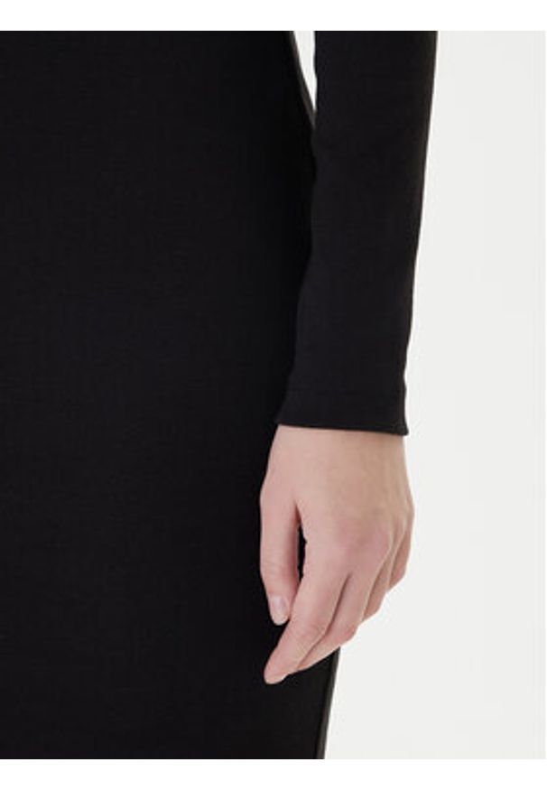 Hugo Sukienka codzienna Nemalia_1 50518385 Czarny Slim Fit. Okazja: na co dzień. Kolor: czarny. Materiał: bawełna. Typ sukienki: proste. Styl: casual