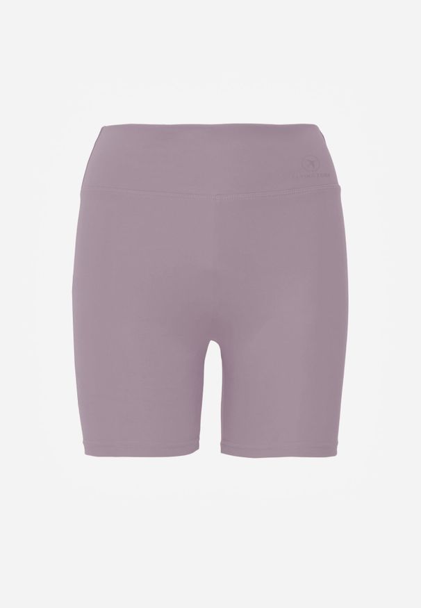Renee - Fioletowe Szorty Kolarki High Waist Marerila. Okazja: na co dzień. Stan: podwyższony. Kolor: fioletowy. Długość: krótkie. Styl: sportowy, casual
