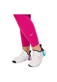 Spodnie damskie fitness Nike Dri-FIT One DD0252. Materiał: materiał, poliester, skóra. Technologia: Dri-Fit (Nike). Wzór: gładki. Sport: fitness #5