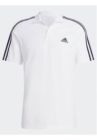 Adidas - adidas Polo Essentials Piqué Embroidered Small Logo 3-Stripes Polo Shirt IC9312 Biały Regular Fit. Typ kołnierza: polo. Kolor: biały. Materiał: bawełna