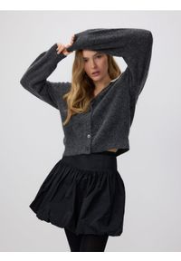 Reserved - Spódnica mini typu bombka - czarny. Kolor: czarny. Materiał: tkanina #1