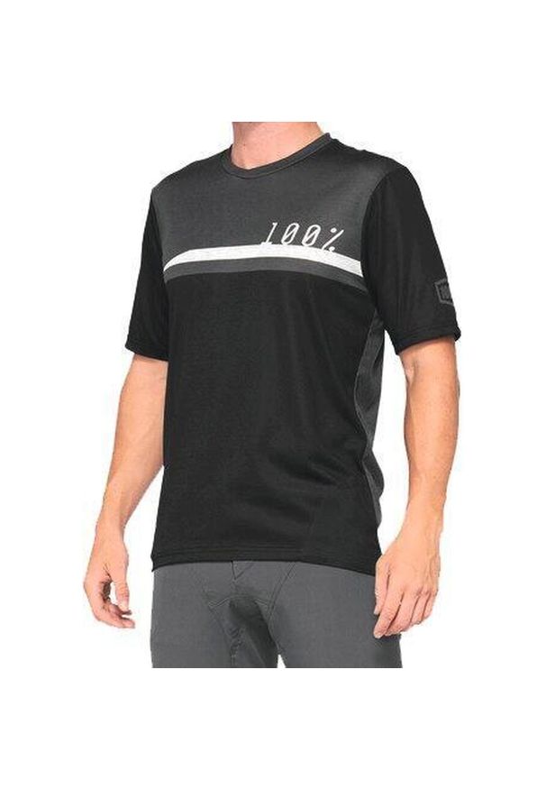 Koszulka rowerowa męska 100% Airmatic Jersey SS. Kolor: czarny. Materiał: jersey. Sport: kolarstwo