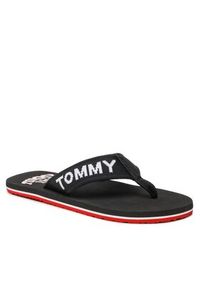 Tommy Jeans Japonki Flip Flop Logo Tape EM0EM01147 Czarny. Kolor: czarny. Materiał: materiał #2